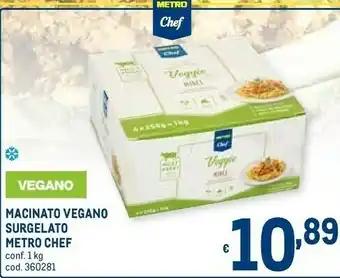 Metro Metro chef Macinato Vegano Surgelato offerta