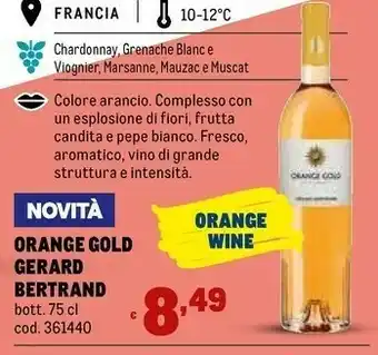 Metro Gerard Bertrand Orange Gold offerta
