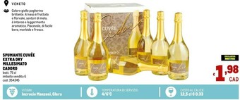 Cadoro Spumante Cuvée Extra Dry Millesimato