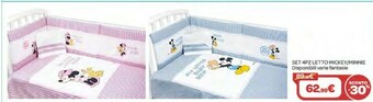 Bimbo Store Disney Set 4pz Letto Mickey/ Minnie offerta