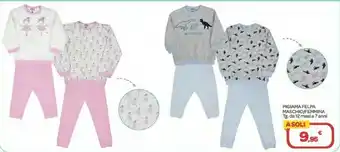 Bimbo Store Pigiama Felpa Maschio/ Femmina offerta