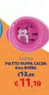 Bimbo Store Chicco Piatto Pappa Calda 6m+ Bimba offerta