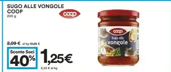 Coop Coop - Sugo Alle Vongole 200 G(ml) offerta