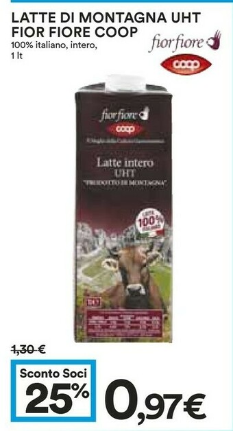 Coop Latte Di Montagna Uht offerta