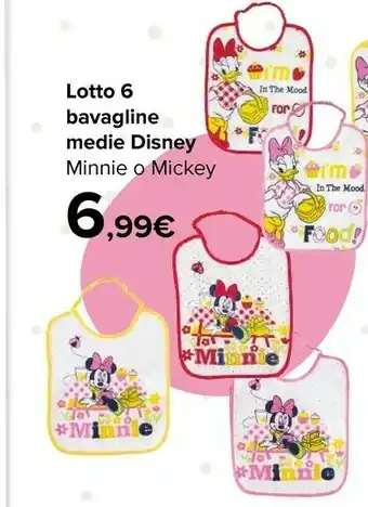 Carrefour Disney Lotto 6 Bavagline Medie offerta