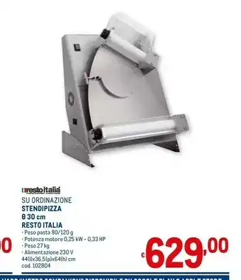 Metro Resto Italia Stendipizza 30 Cm offerta