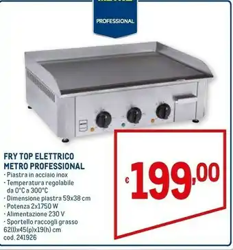 Metro Metro Professional Fry Top Elettrico offerta