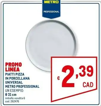Metro Piatti Pizza In Porcellana Universal 31 Cm offerta