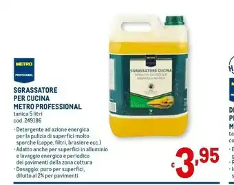 Metro Professional Metro Sgrassatore Per Cucina offerta