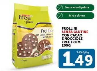 Despar Despar Free From Frollini Con Cacao E Nocciole 200g offerta
