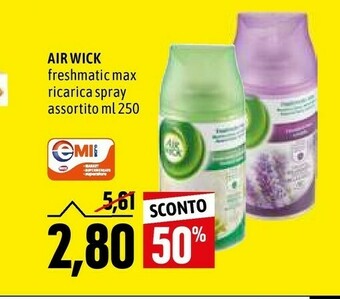 Emi Supermercati Air wick Freshmatic Max Ricarica Spray offerta
