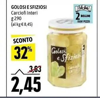 Emi Supermercati Golosi e sfiziosi Carciofini Tagliati In Olio Di Semi Di Girasole 290 G(ml) offerta