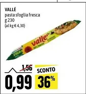 Emi Supermercati Valle Pasta Sfoglia Fresca offerta