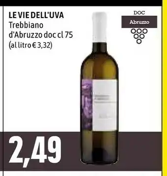 Emi Supermercati Le vie dell'uva Trebbiano D'Abruzzo DOC offerta