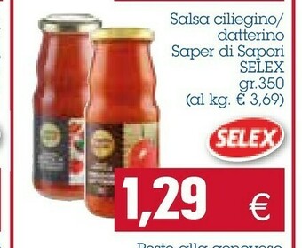 Emi Supermercati Saper di Sapori - Salsa Pronta di Pomodoro Ciliegino 350 g(ml) offerta
