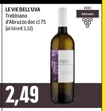 Emi Supermercati Le vie dell'uva Trebbiano D'Abruzzo DOC offerta