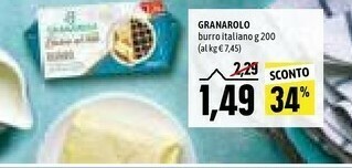 Emi Supermercati Granarolo Burro Piacere Da Gustare 200 G(ml) offerta