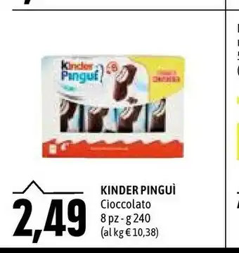 Emi Supermercati Ferrero Kinder Pinguì Cioccolato 240 G(ml) offerta