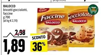Emi Supermercati Balocco Faccine Cioccolato E Nocciole 700 G(ml) offerta