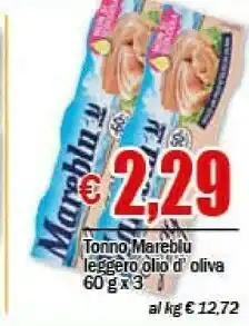 EMMEpiù Mareblu Tonno Leggero Solo Un Filo D'Olio Di Oliva offerta