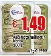 EMMEpiù Norita Alici Filetti Marinati offerta