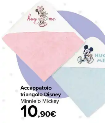 Carrefour Accappatoio Triangolo Disney Minnie o Mickey offerta