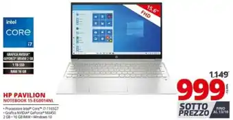 Comet HP Pavilion Notebook 15-EG0014NL offerta