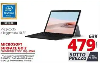 Comet Microsoft Surface Go 2 Convertibile 2 in 1 STQ - 00003 offerta