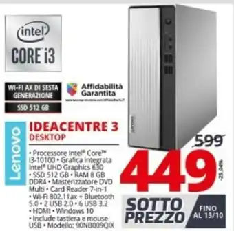 Comet Lenovo Ideacentre 3 Desktop offerta
