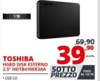 Comet Toshiba Hard Disk Esterno 2.5" HDTB410EK3AA offerta
