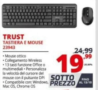 Comet Trust Tastiera E Mouse 23943 offerta