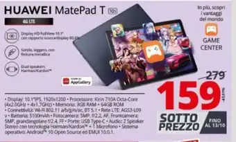 Comet Huawei MatePad T offerta