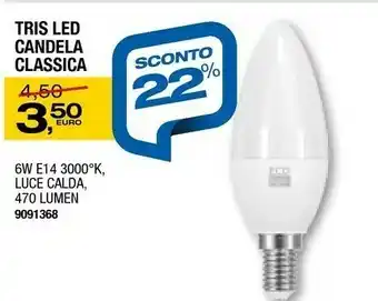Bricofer Tris Led Candela Classica offerta