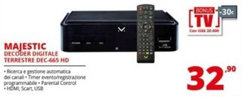 Majestic Decoder Digitale Terrestre DEC-665 HD