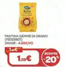 Bimbo Store Hero Pastina Gemme Di Grano 340gr offerta