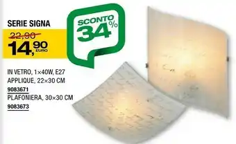 Bricofer Serie Signa Plafoniera 9083673 offerta