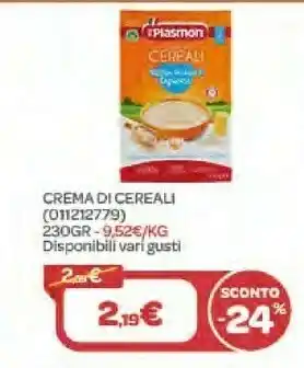 Bimbo Store Plasmon Crema Di Cereali 230g offerta