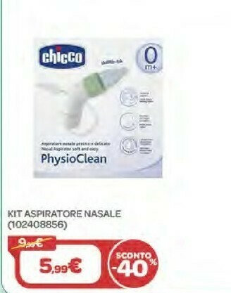 Bimbo Store Chicco Kit Aspiratore Nasale offerta