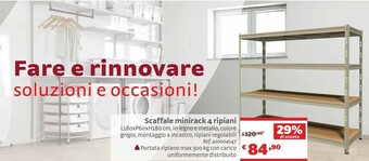 Bricocenter Scaffale Minirack 4 Ripiani offerta