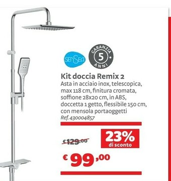 Bricocenter Kit Doccia Remix 2 offerta