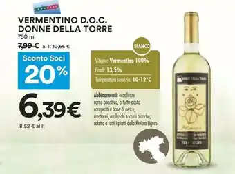 Donne Della Torre Vermentino D.O.C