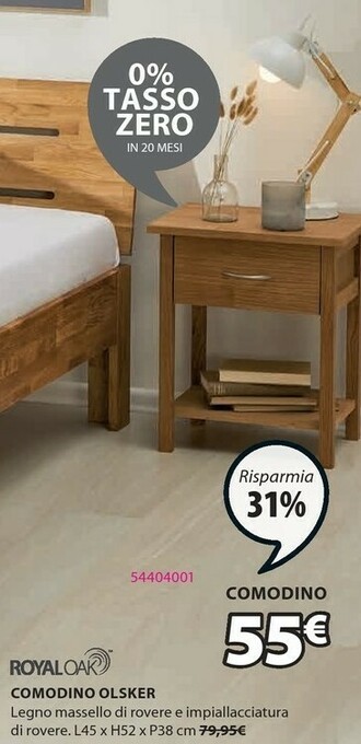 JYSK Comodino offerta