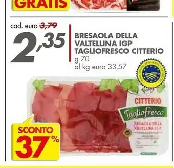 Italmark Citterio Bresaola Della Valtellina Igp Tagliofresco offerta