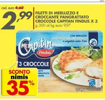 Italmark Findus Findus - 12 Bastoncini con 100% Filetti di Merluzzo 300 g(ml) offerta