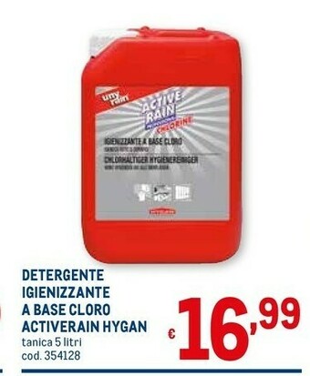 Detergente Igienizzante A Base Cloro Activerain Hygan