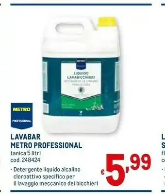 Metro Metro Professional Lavabar 5000 Ml offerta