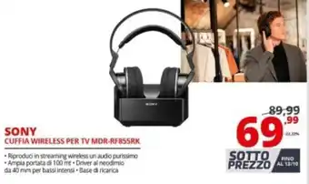 Comet Sony Cuffia Wireless per TV MDR-RF855RK offerta