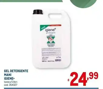 Metro Igiene+ Gel Detergente Mani offerta