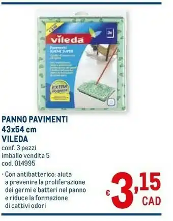 Metro Vileda Panno Pavimenti offerta