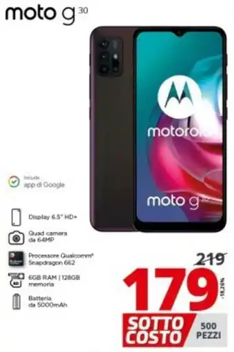 Comet Motorola moto g30 offerta
